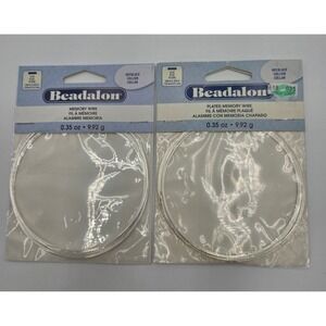Beadalon Silver Plated Flat Memory Wire Necklace Collar 2 Packs NEW 0.35oz